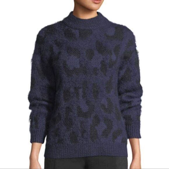 Kate Spade Leopard Print Alpaca Wool Blend Sweater Size Small - Picture 3 of 9